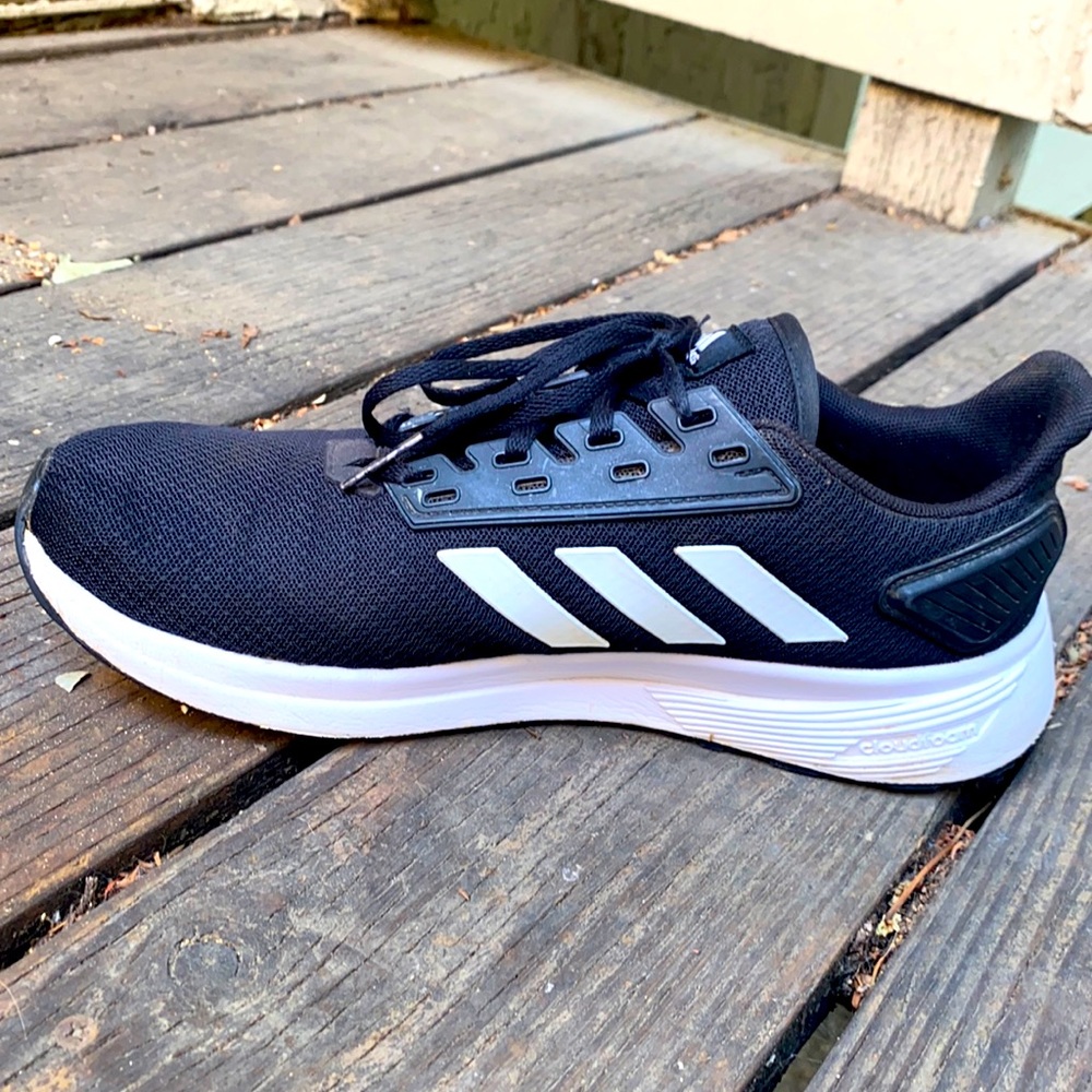 Adidas Running Shoes, Size 9, black&white